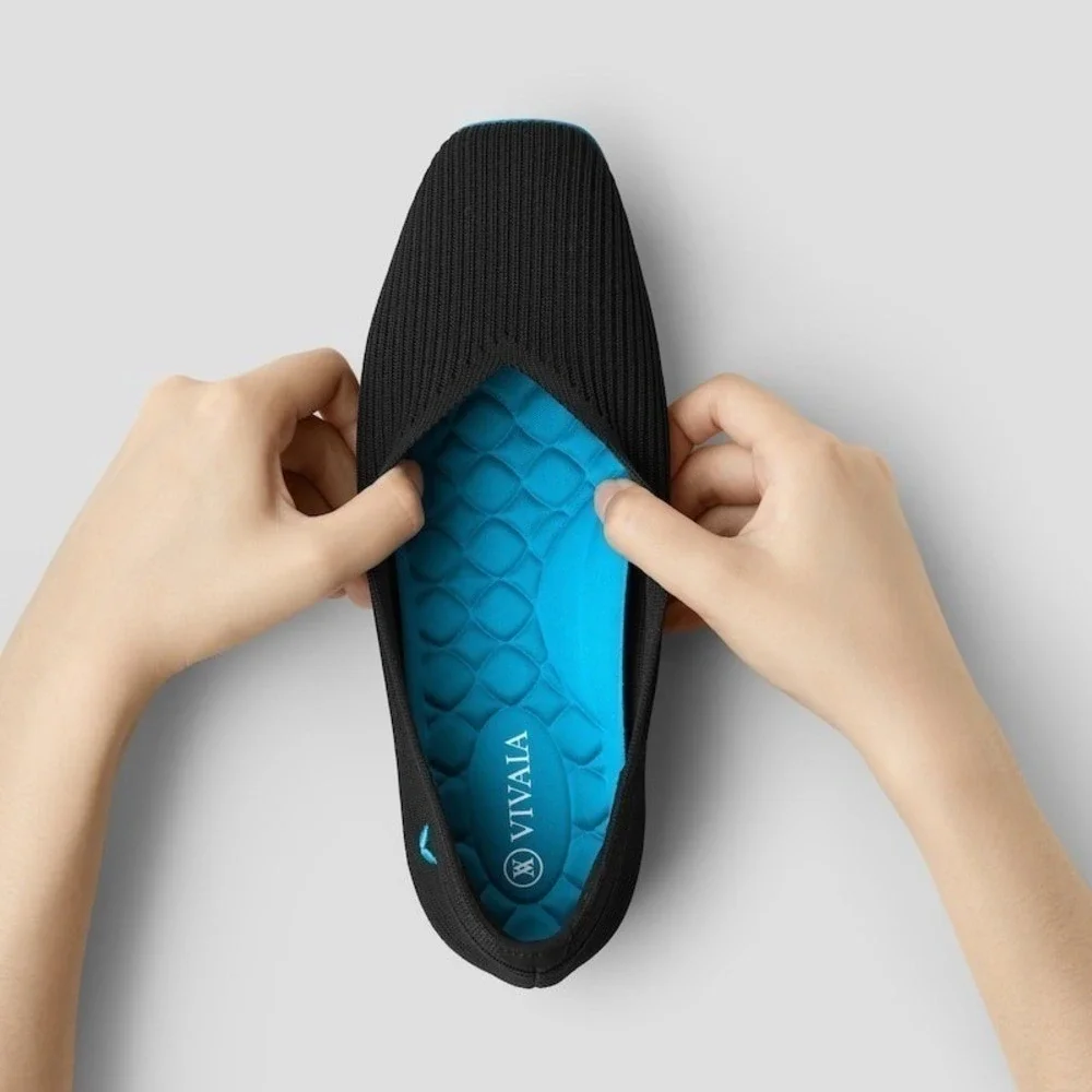 VIVAIA Lightweight Square-Toe‎ V-Cut Flats (Margot Walker) – EU 41 / US 9.5